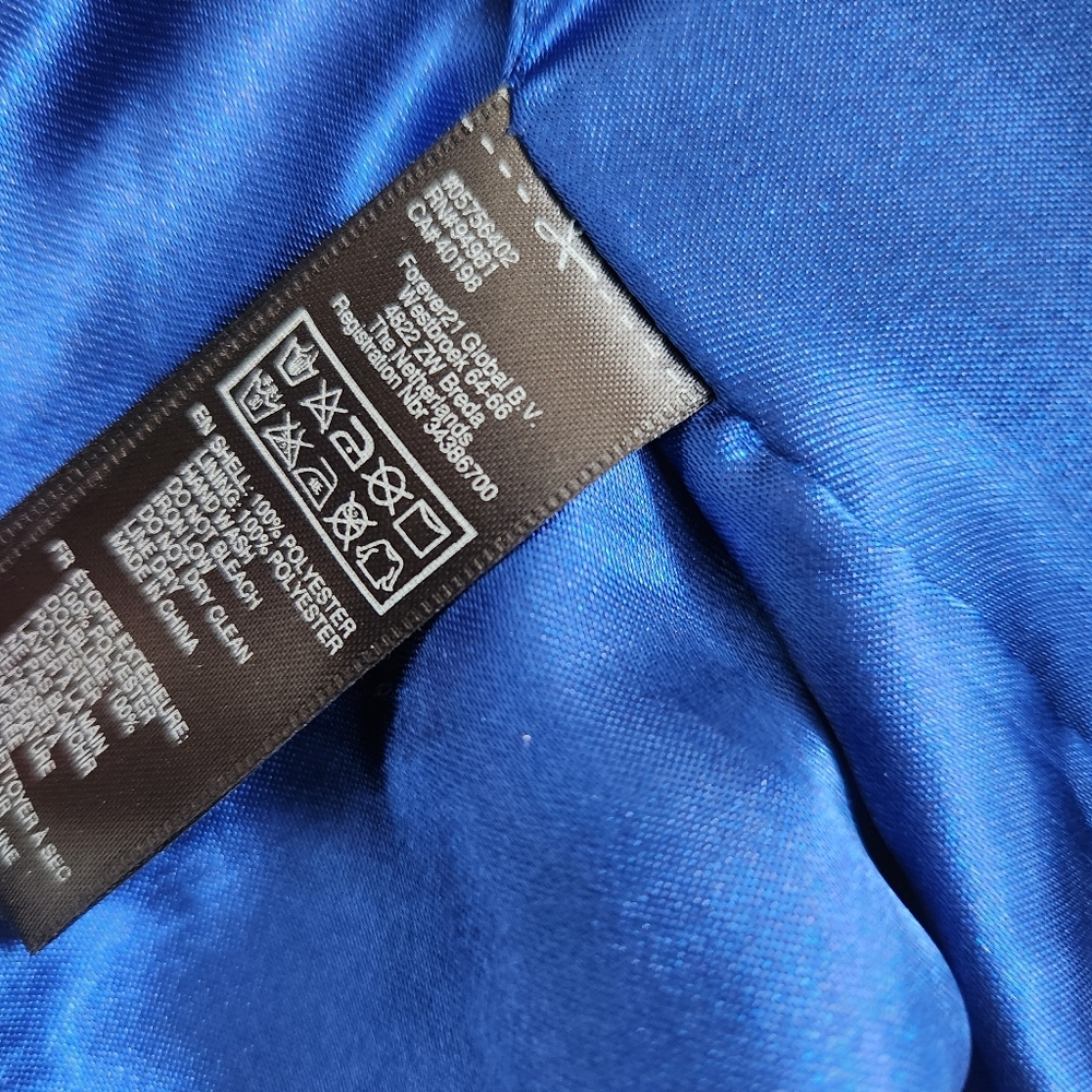 Cobalt Royal Blue Blazer NWT | Open Front Workwear Career Jacket Size S F21 - Picture 4 of 5